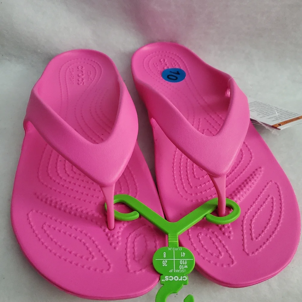 Crocs Women’s Kadee II Flip Flop S10 Electric Pink - Picture 5 of 8